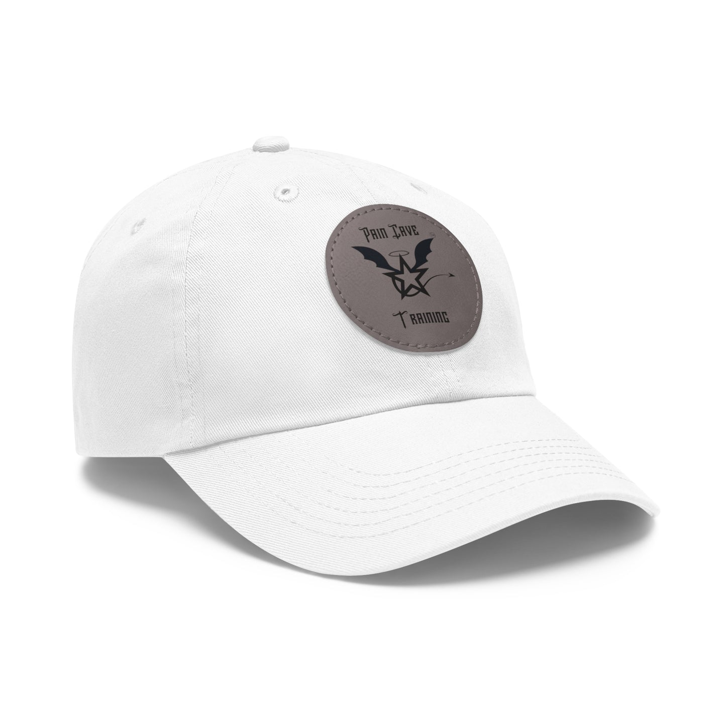 Pain Cave Hat with Leather Patch (Round)