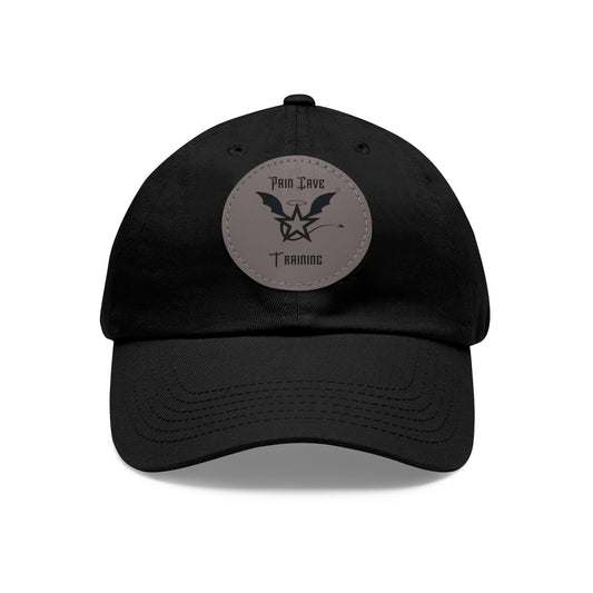 Pain Cave Hat with Leather Patch (Round)